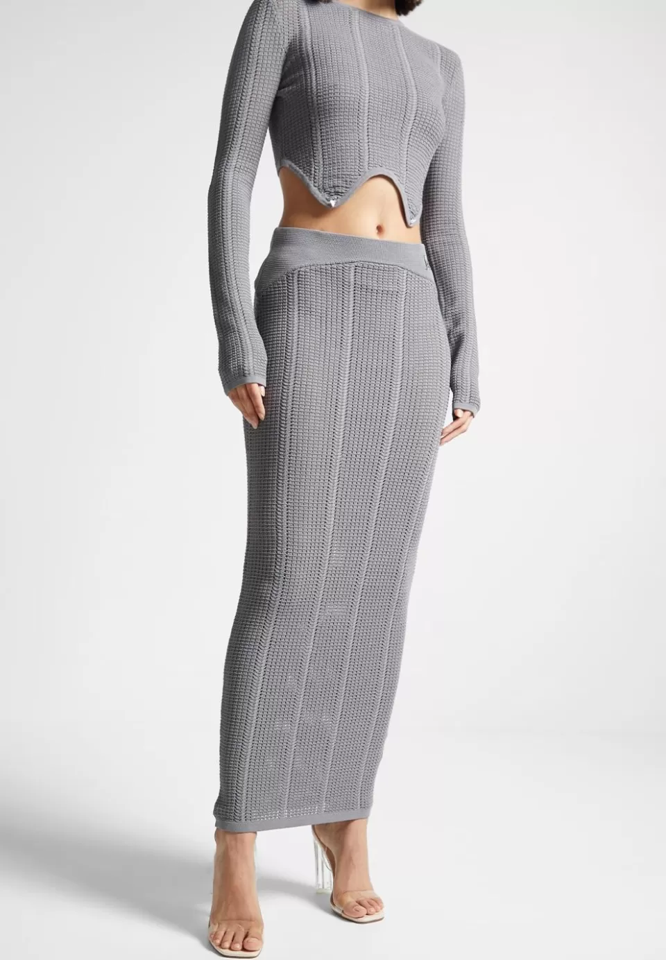 Manière De Voir 2-In-1 Long Sleeve Knitted Midaxi Dress>Woman Dresses