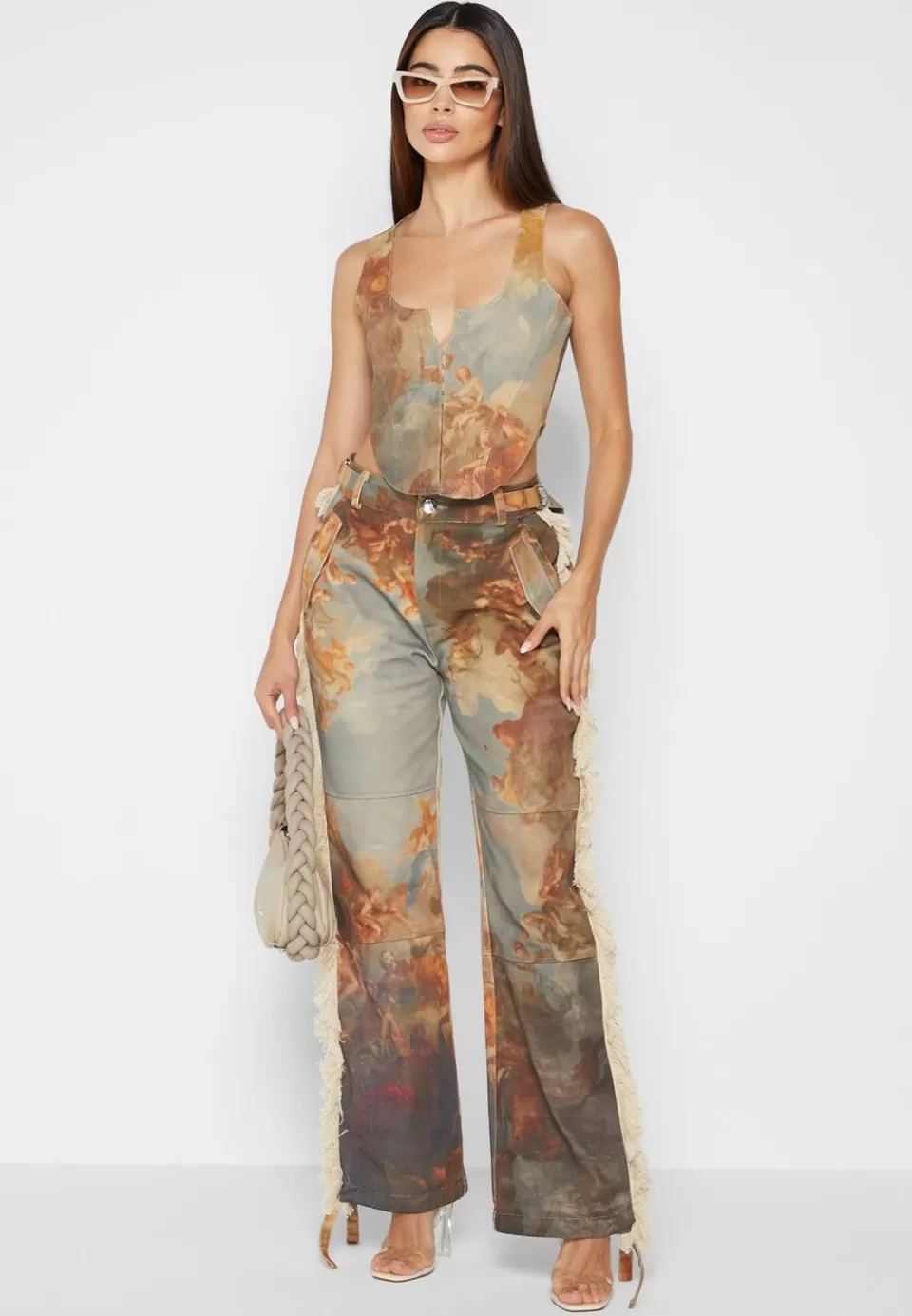 Manière De Voir Art Corset Top>Woman Matching Sets