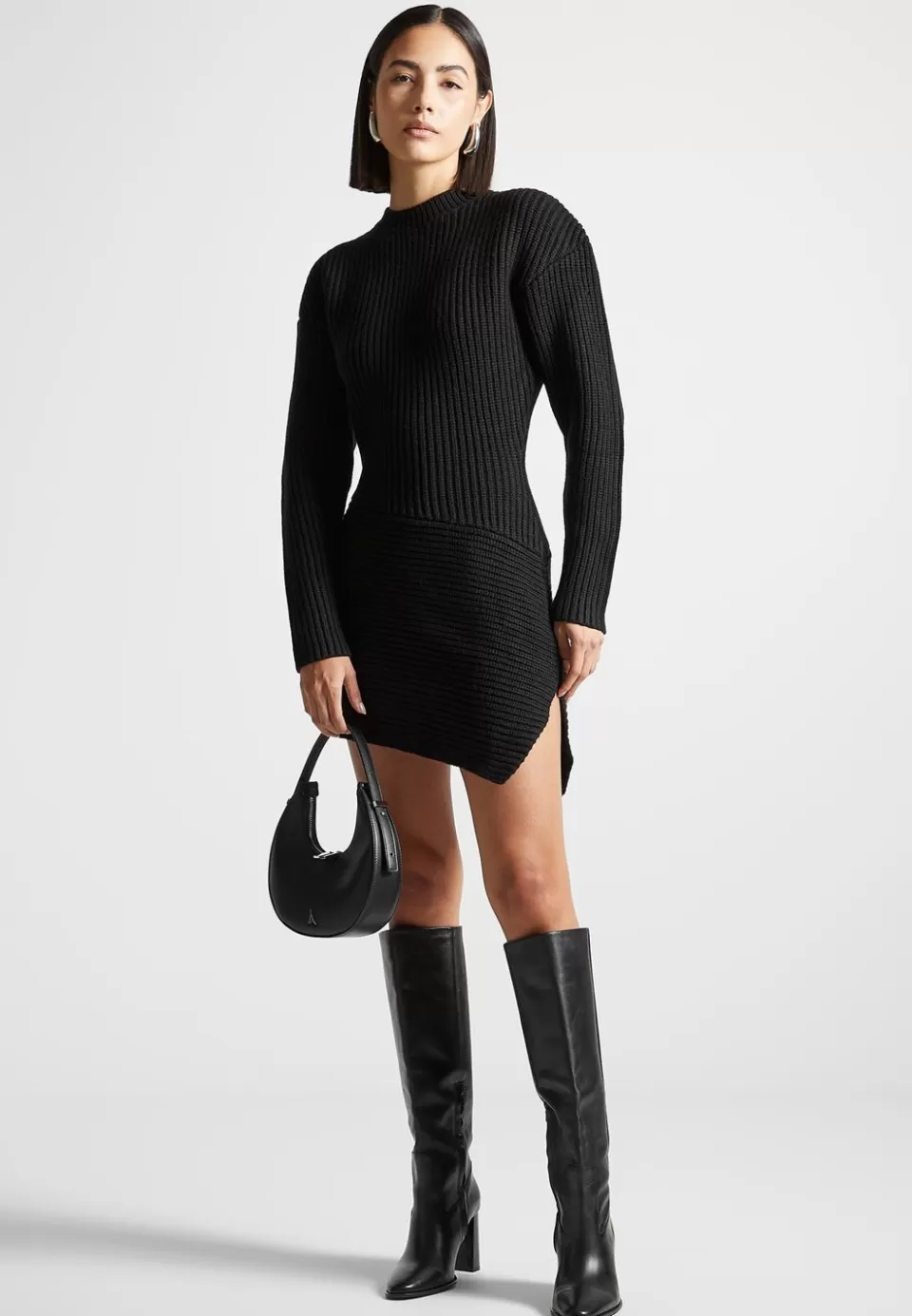 Manière De Voir Asymmetric Knit Jumper Dress>Woman Knitwear