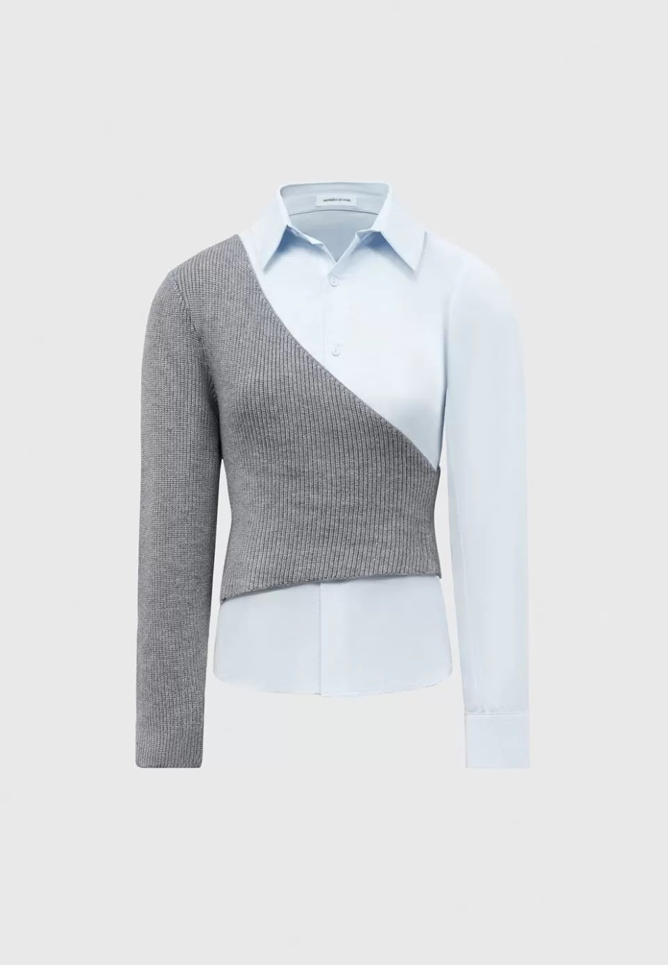 Manière De Voir Asymmetric Knitted Overlay Shirt>Woman Shirts