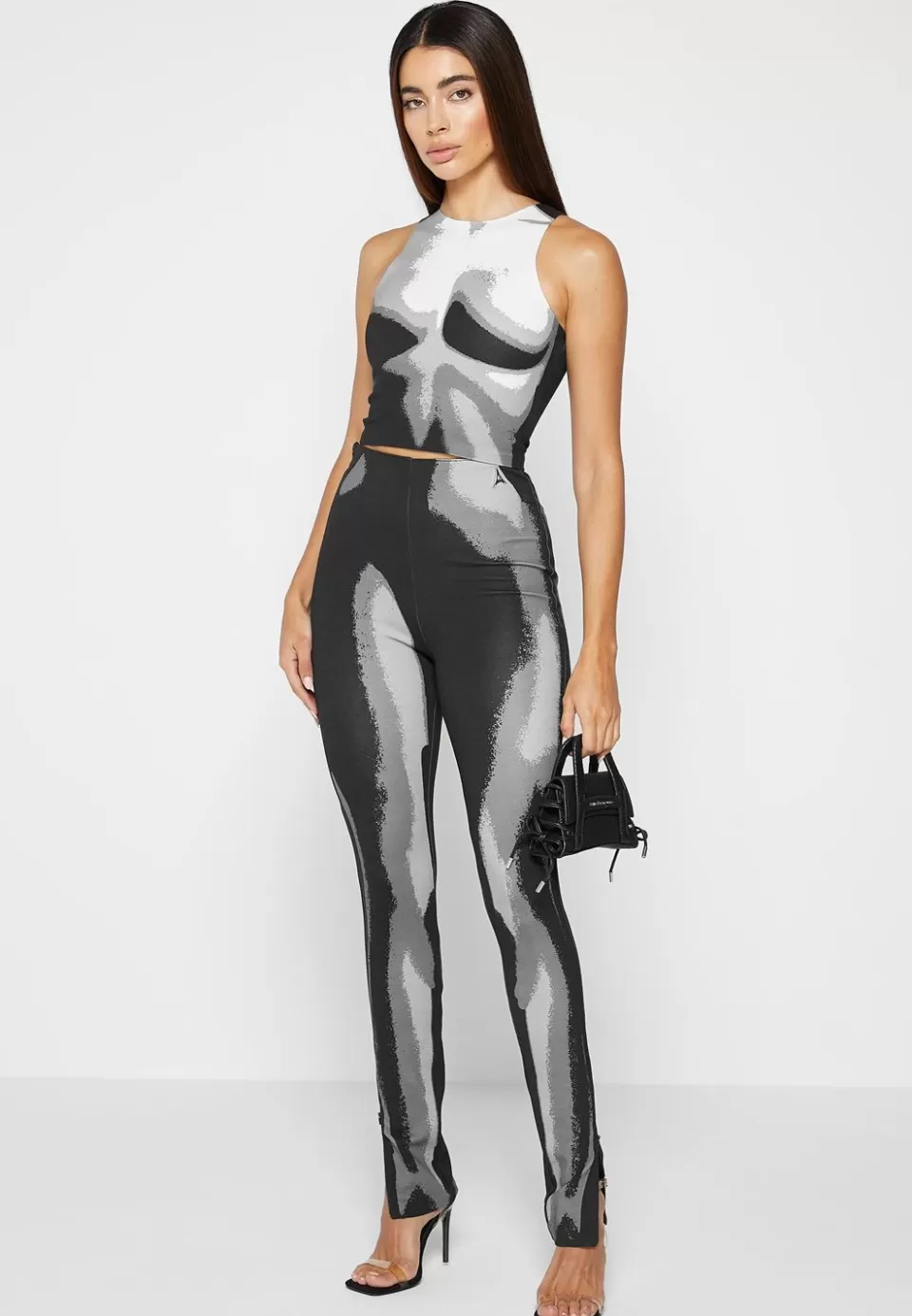Manière De Voir Body Print Racer Top>Woman Matching Sets