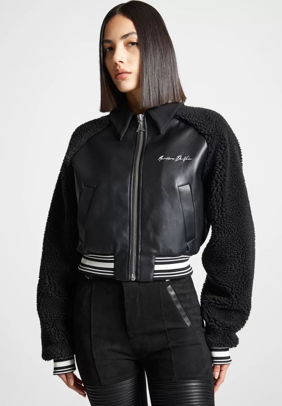 Manière De Voir Borg Varsity Jacket>Woman Jackets