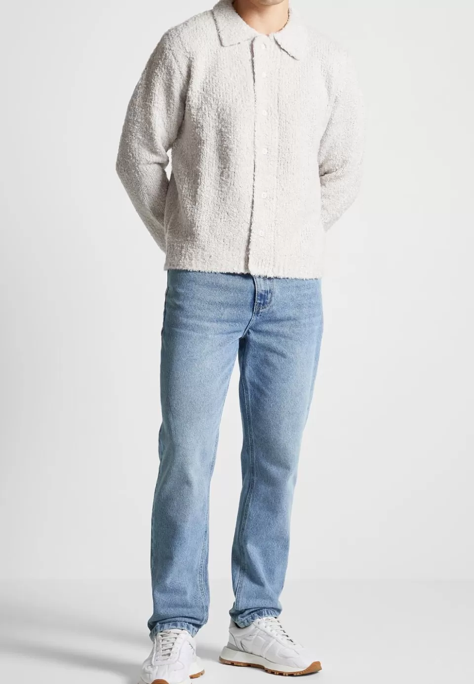 Manière De Voir Boucle Knit Button Up Cardigan>Man Knitwear