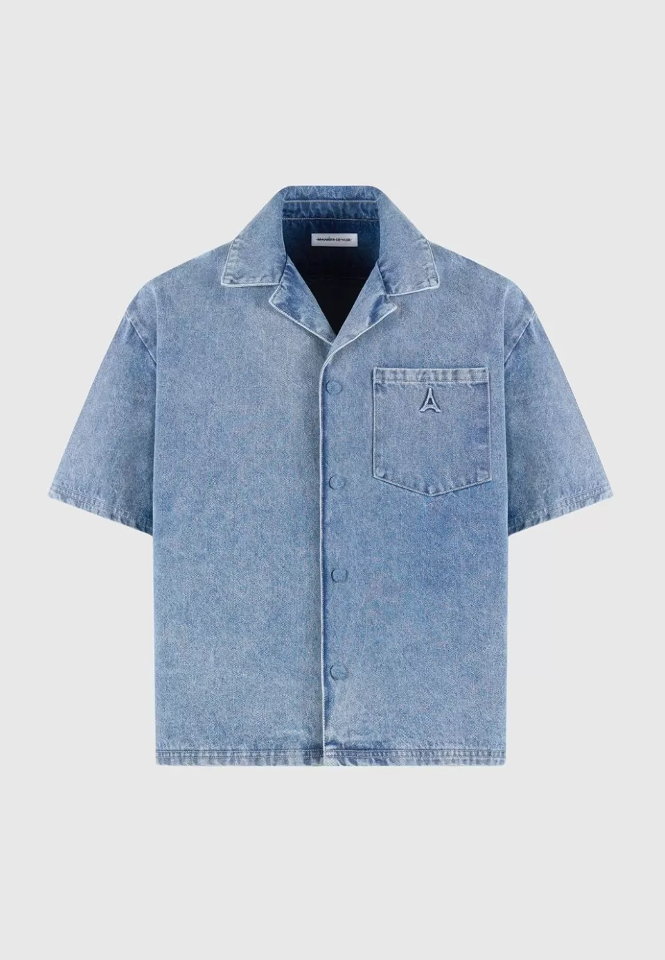 Manière De Voir Boxy Denim Revere Shirt>Man Shirts