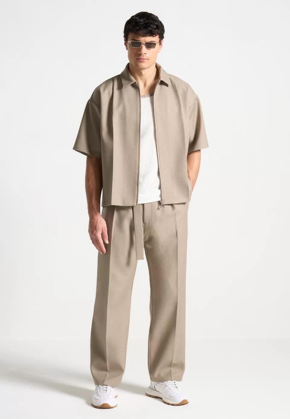 Manière De Voir Boxy Shirt With Crease>Man Modern Tailoring