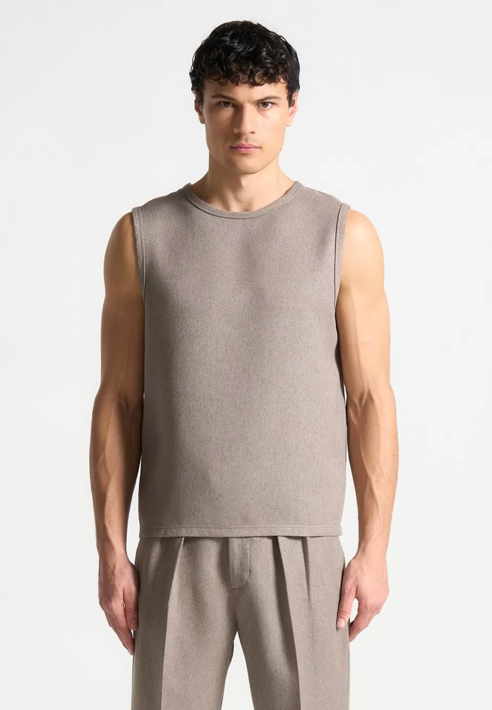 Manière De Voir Boxy Textured Vest>Man T-Shirts & Tops