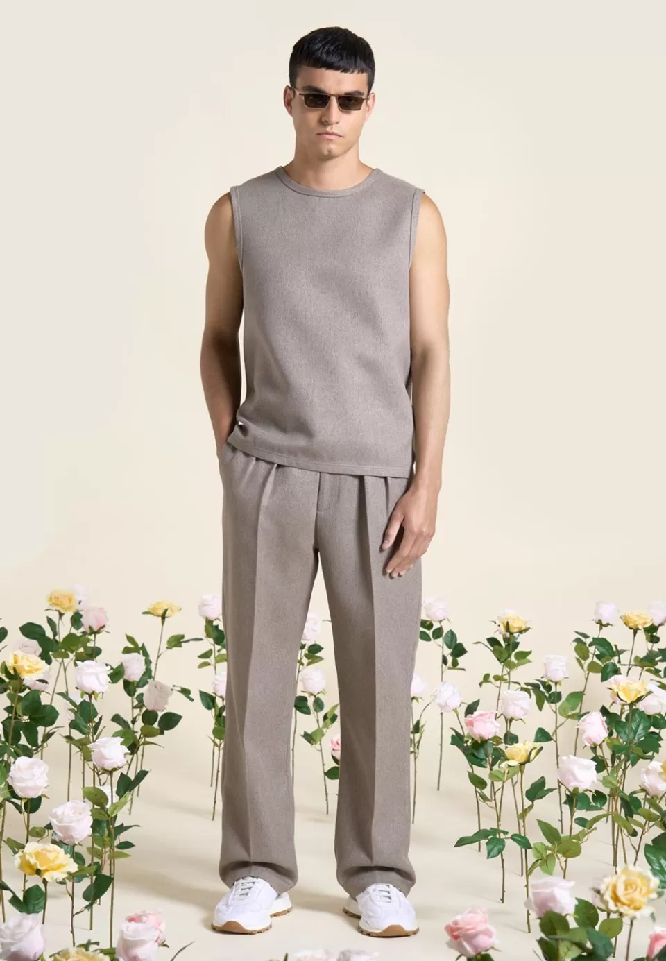 Manière De Voir Boxy Textured Vest>Man T-Shirts & Tops
