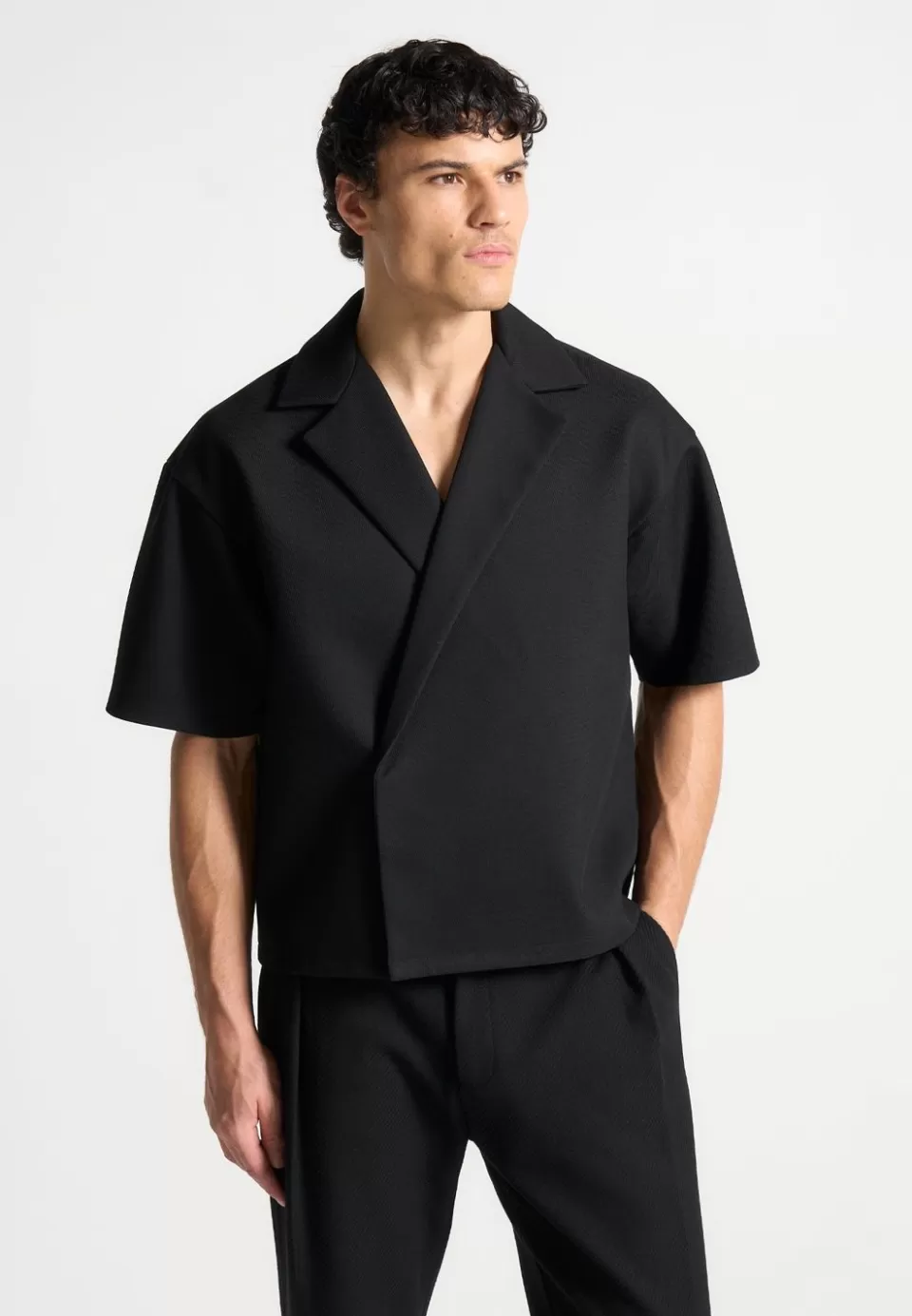 Manière De Voir Boxy Twill Double Breasted Shirt>Man Shirts