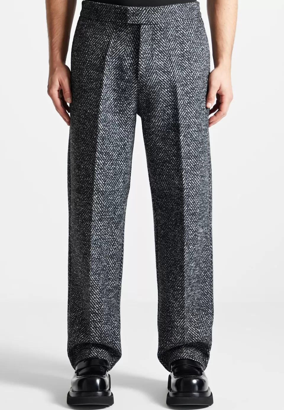 Manière De Voir Brushed Herringbone Trousers>Man Formal Trousers