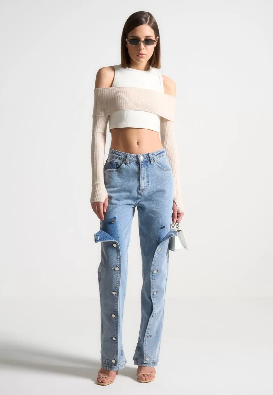 Manière De Voir Button Down Overlay Mom Jeans>Woman Jeans