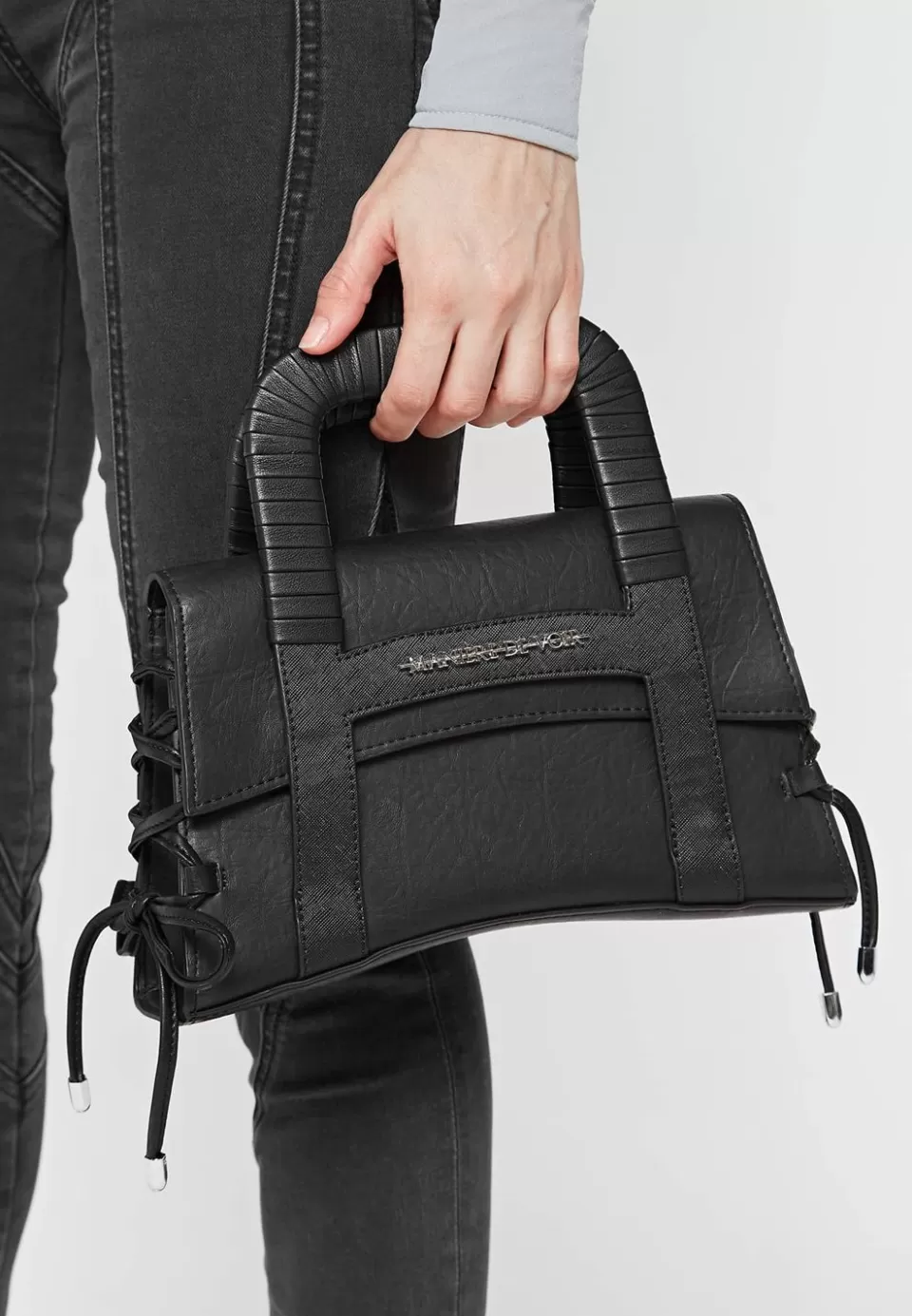Manière De Voir Caged Vegan Leather Lace Up Bag>Woman Bags