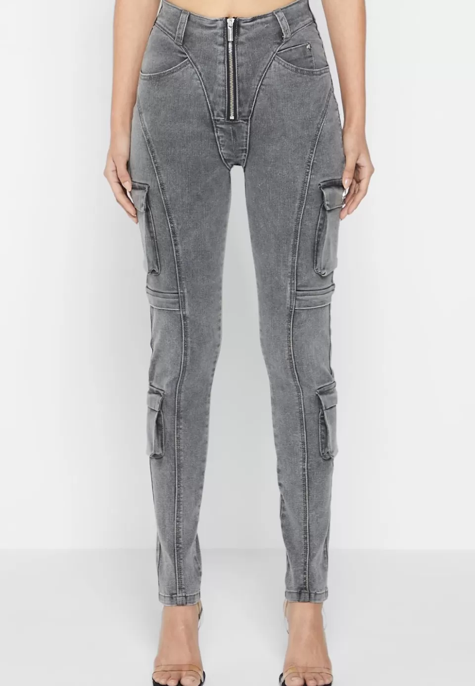 Manière De Voir Cargo Pocket Skinny Jeans>Woman Jeans