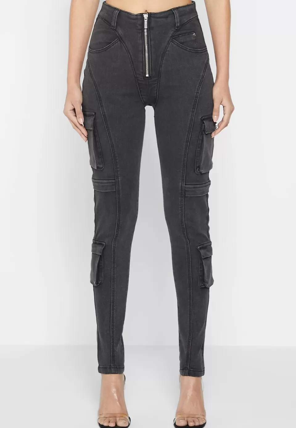 Manière De Voir Cargo Pocket Skinny Jeans>Woman Jeans