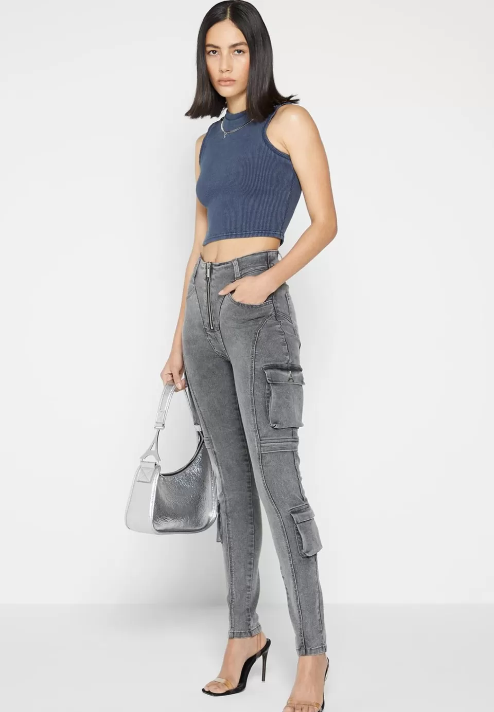 Manière De Voir Cargo Pocket Skinny Jeans>Woman Jeans