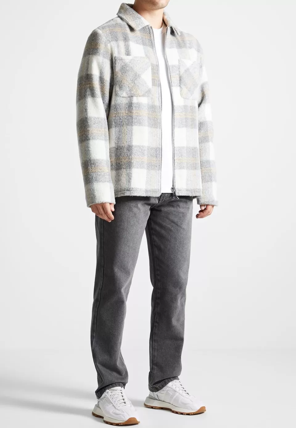 Manière De Voir Checked Wool Shacket>Man Jackets