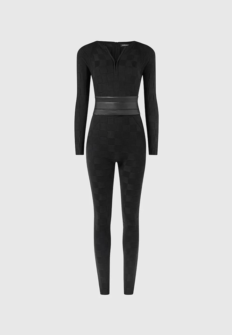 Manière De Voir Chequerboard Knit Jumpsuit With Belt>Woman Jumpsuits & Playsuits