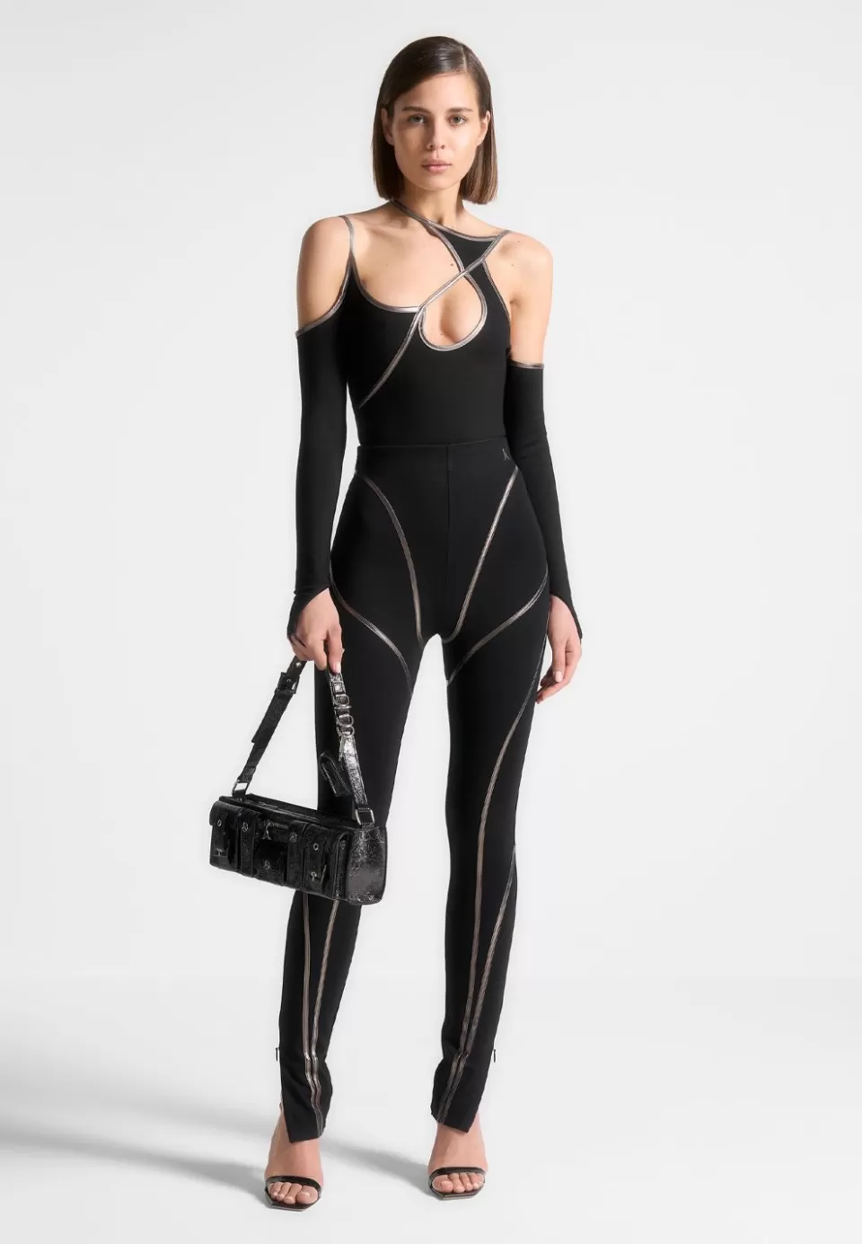 Manière De Voir Chrome Piped Contour Bodysuit>Woman Bodysuits