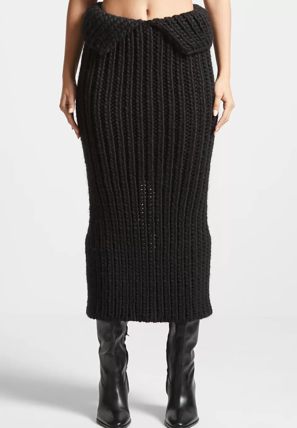 Manière De Voir Chunky Knit Midaxi Skirt>Woman Knitwear