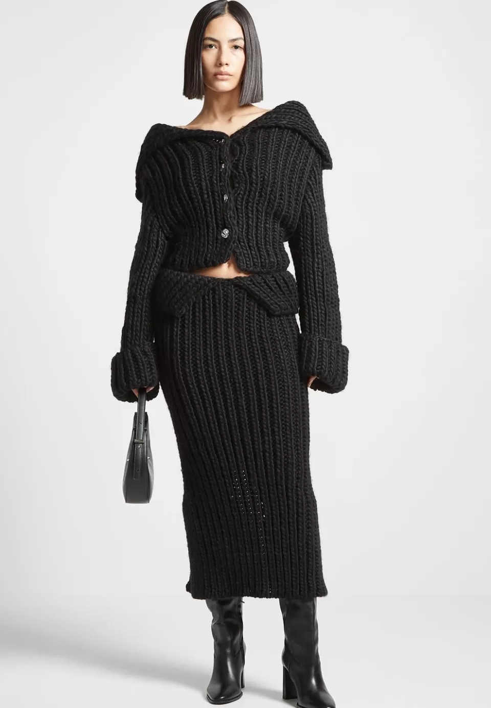 Manière De Voir Chunky Knit Midaxi Skirt>Woman Knitwear