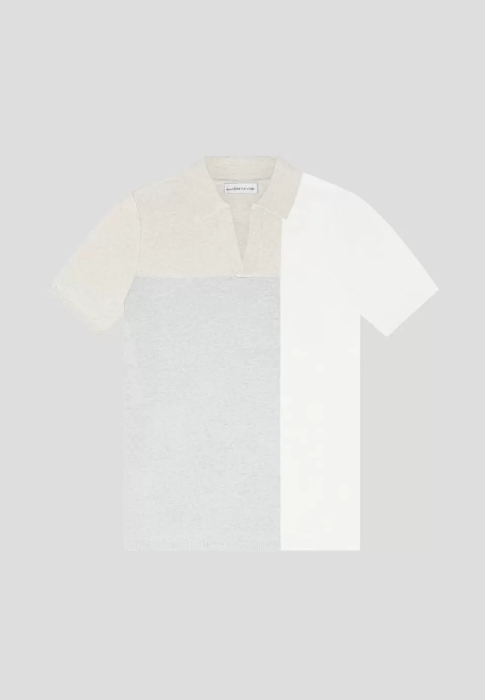 Manière De Voir Colour Block Knit Revere Polo Top>Man Polo Tops