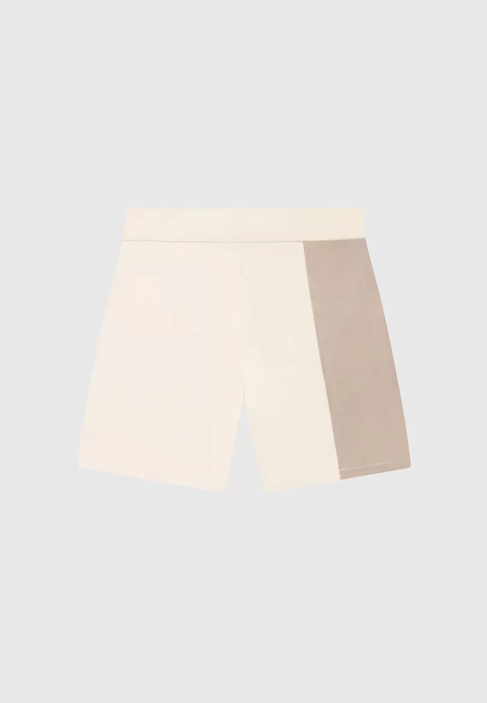 Manière De Voir Colour Block Knit Shorts - Black/Beige>Man Knitwear