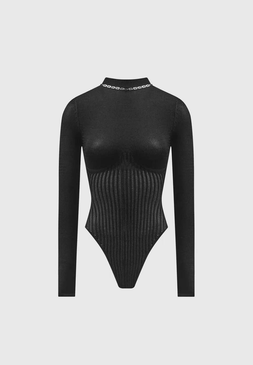 Manière De Voir Contour Knit Bodysuit With Chain>Woman Bodysuits