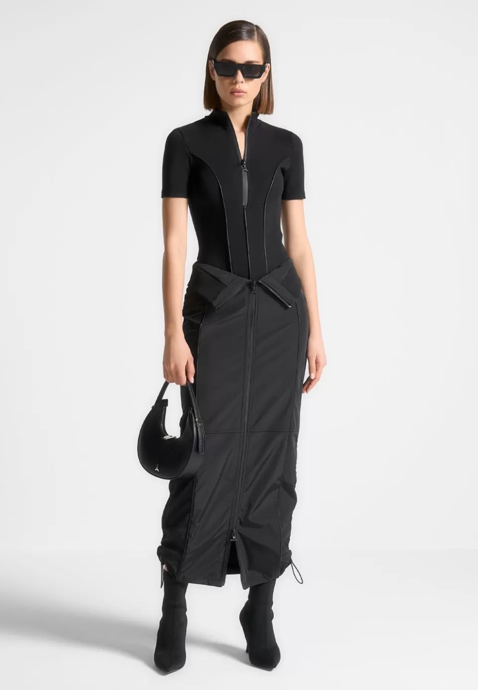Manière De Voir Contour Mock Neck T-Shirt Bodysuit>Woman Matching Sets