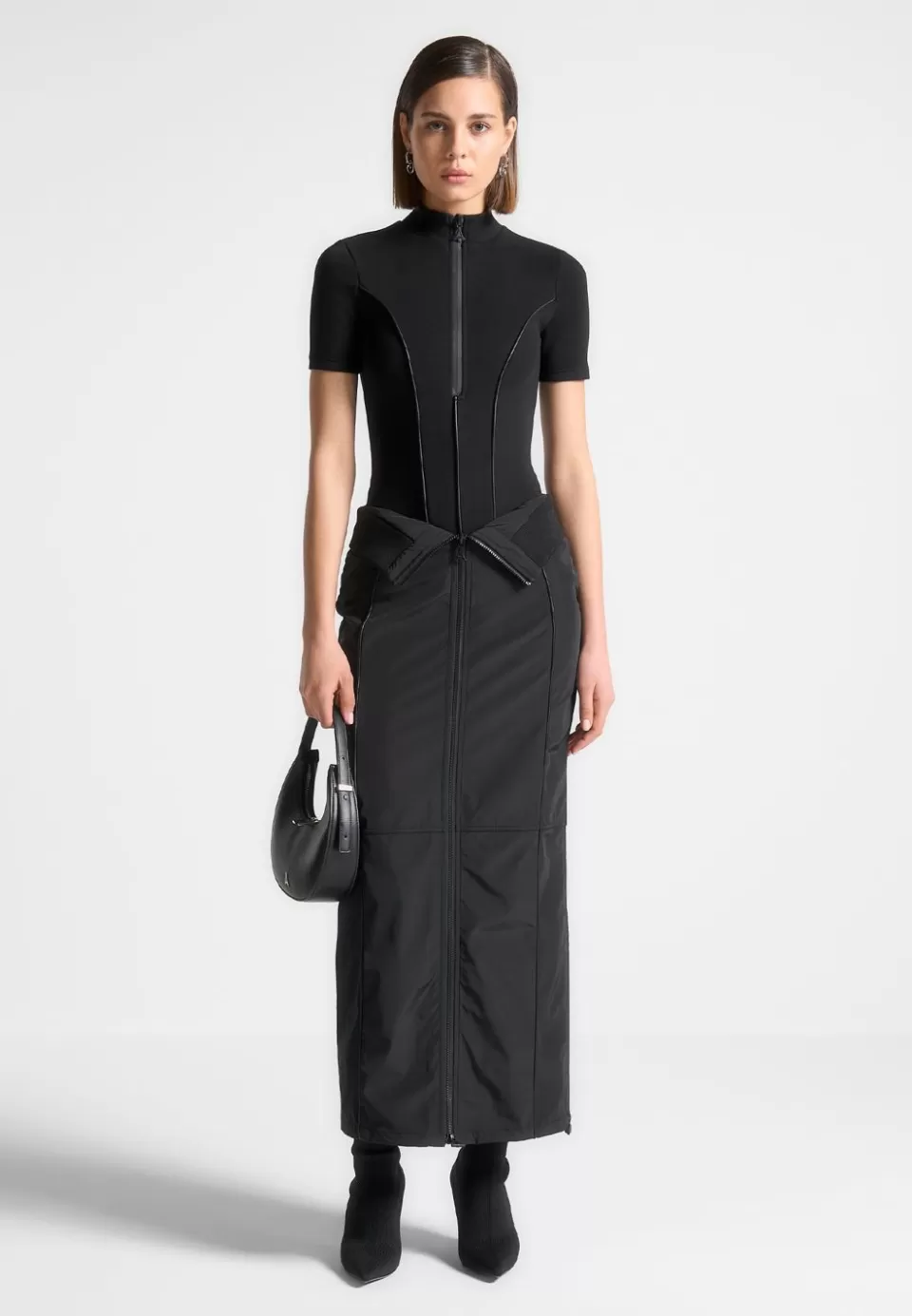 Manière De Voir Contour Nylon Midaxi Skirt>Woman Matching Sets