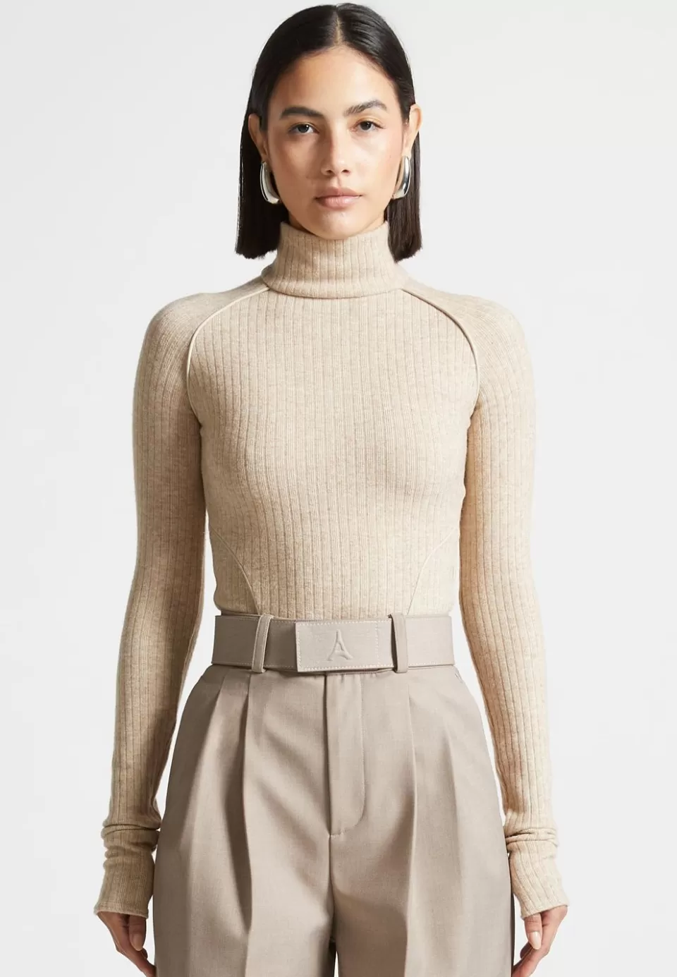 Manière De Voir Contour Piping Rib Bodysuit>Woman Bodysuits