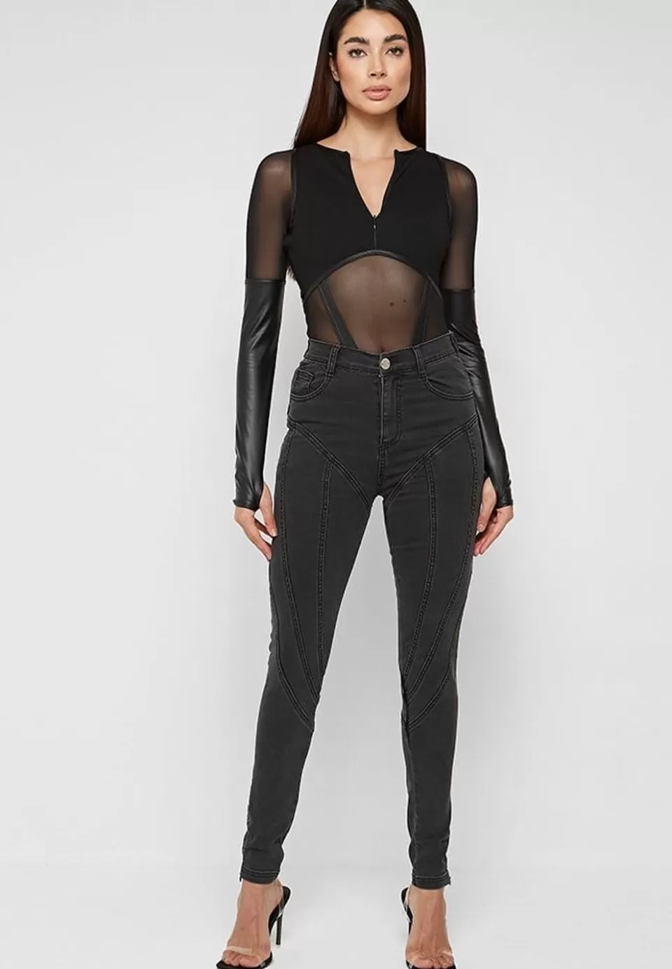 Manière De Voir Contour Seam Detail Skinny Jeans>Woman Jeans
