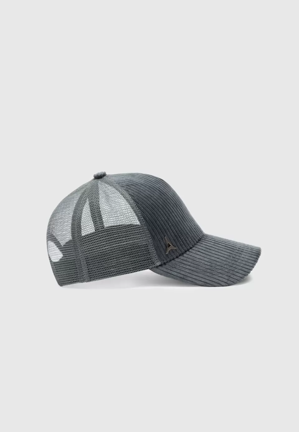 Manière De Voir Corduroy Trucker Cap - Steel>Man Hats
