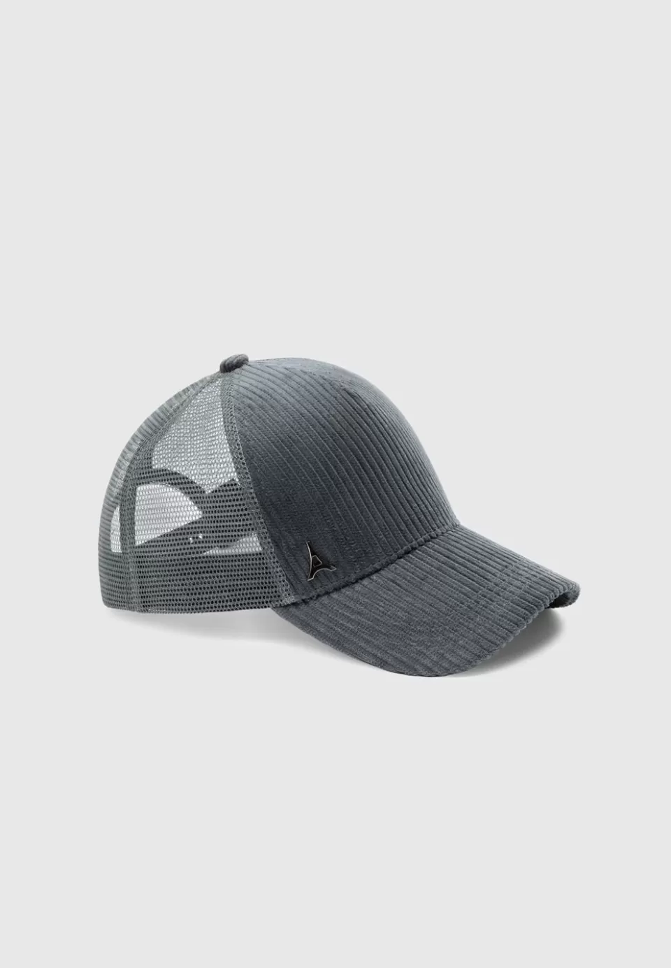 Manière De Voir Corduroy Trucker Cap - Steel>Man Hats