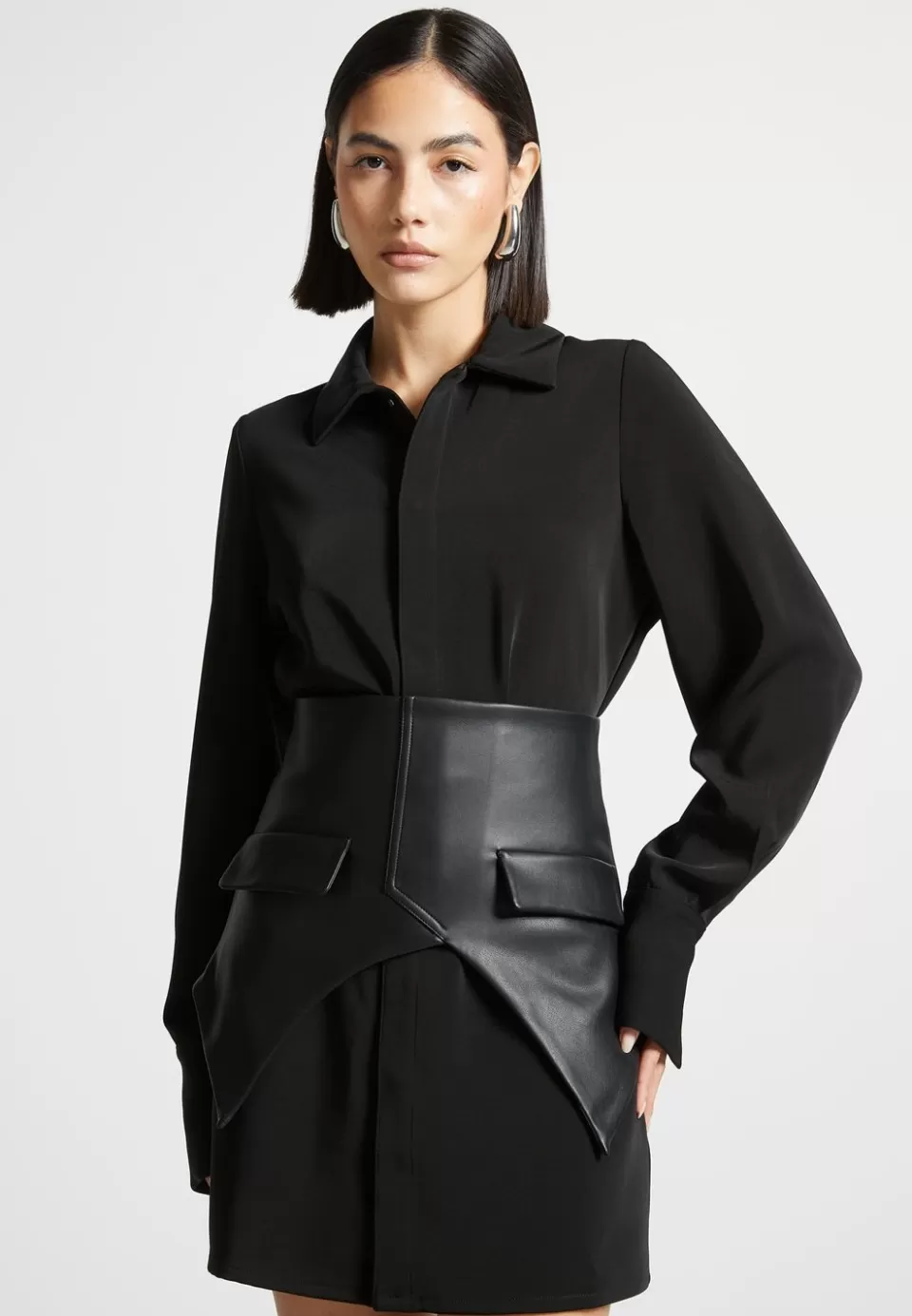 Manière De Voir Corset Shirt Dress>Woman Dresses