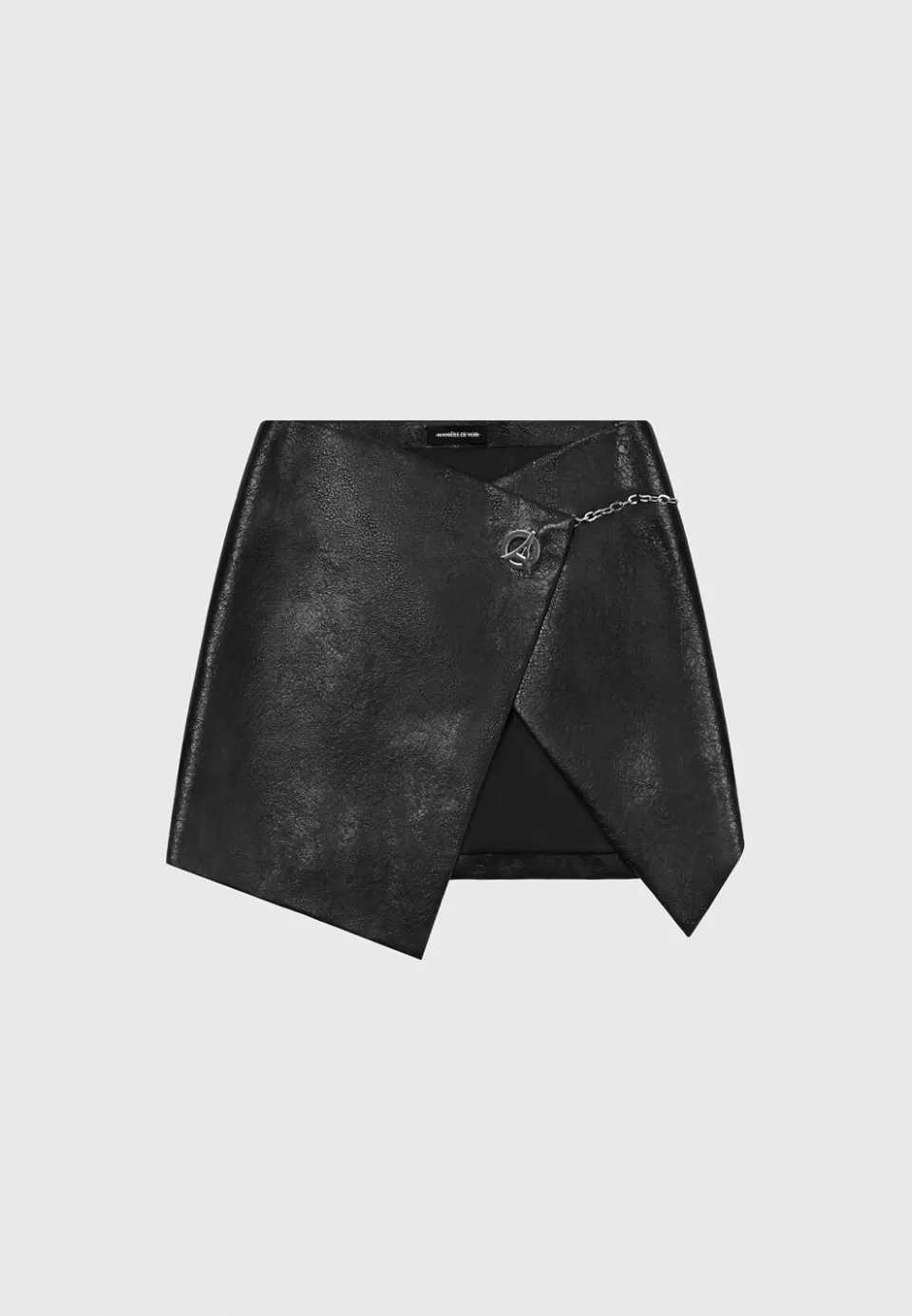 Manière De Voir Cracked Vegan Leather Wrap Skirt>Woman Skirts