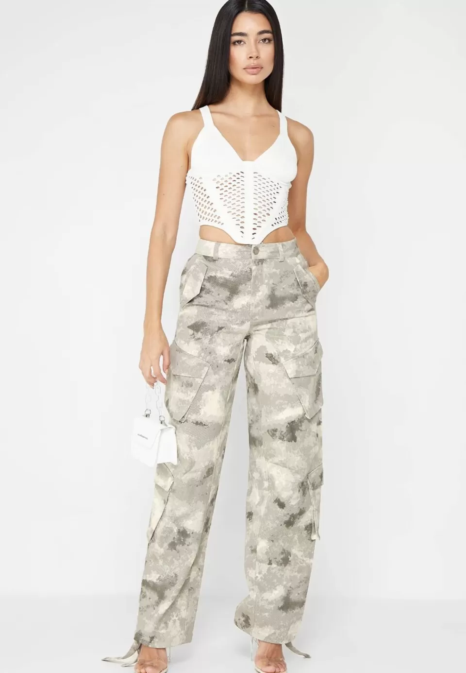 Manière De Voir Crochet Knit Corset Top>Woman Tops & T Shirts