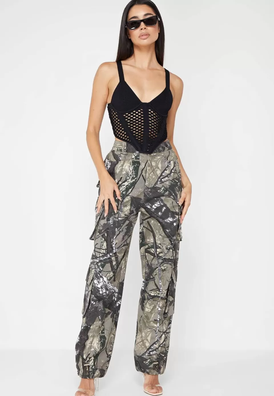 Manière De Voir Crochet Knit Corset Top>Woman Tops & T Shirts