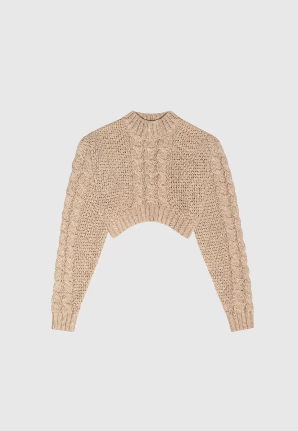 Manière De Voir Cropped Cable Knit Jumper>Woman Knitwear