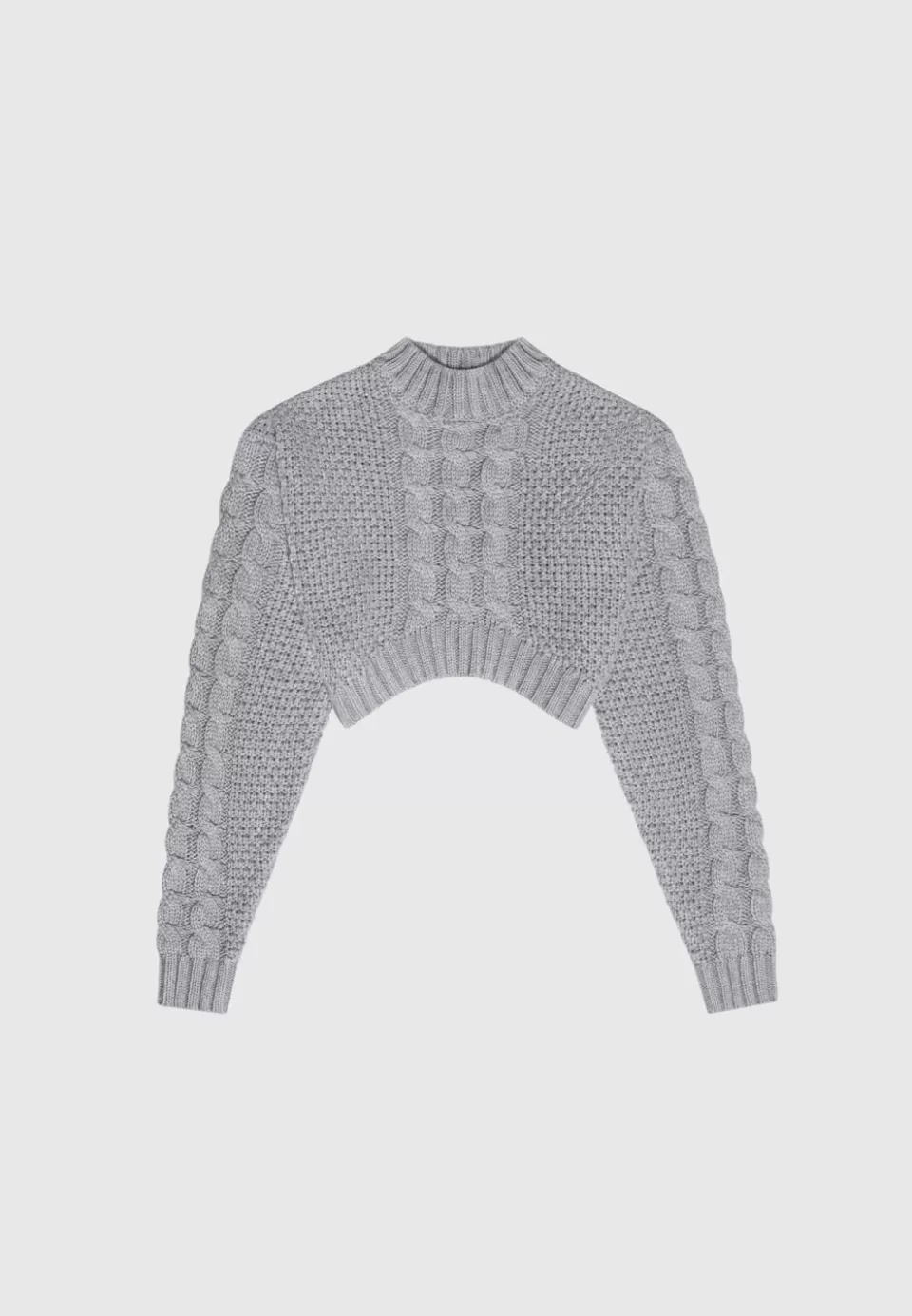 Manière De Voir Cropped Cable Knit Jumper>Woman Knitwear