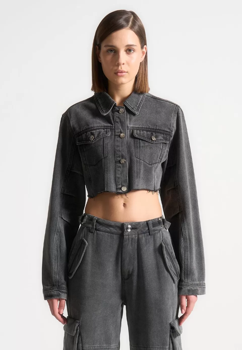Manière De Voir Cropped Tacked Sleeve Jacket>Woman Jackets