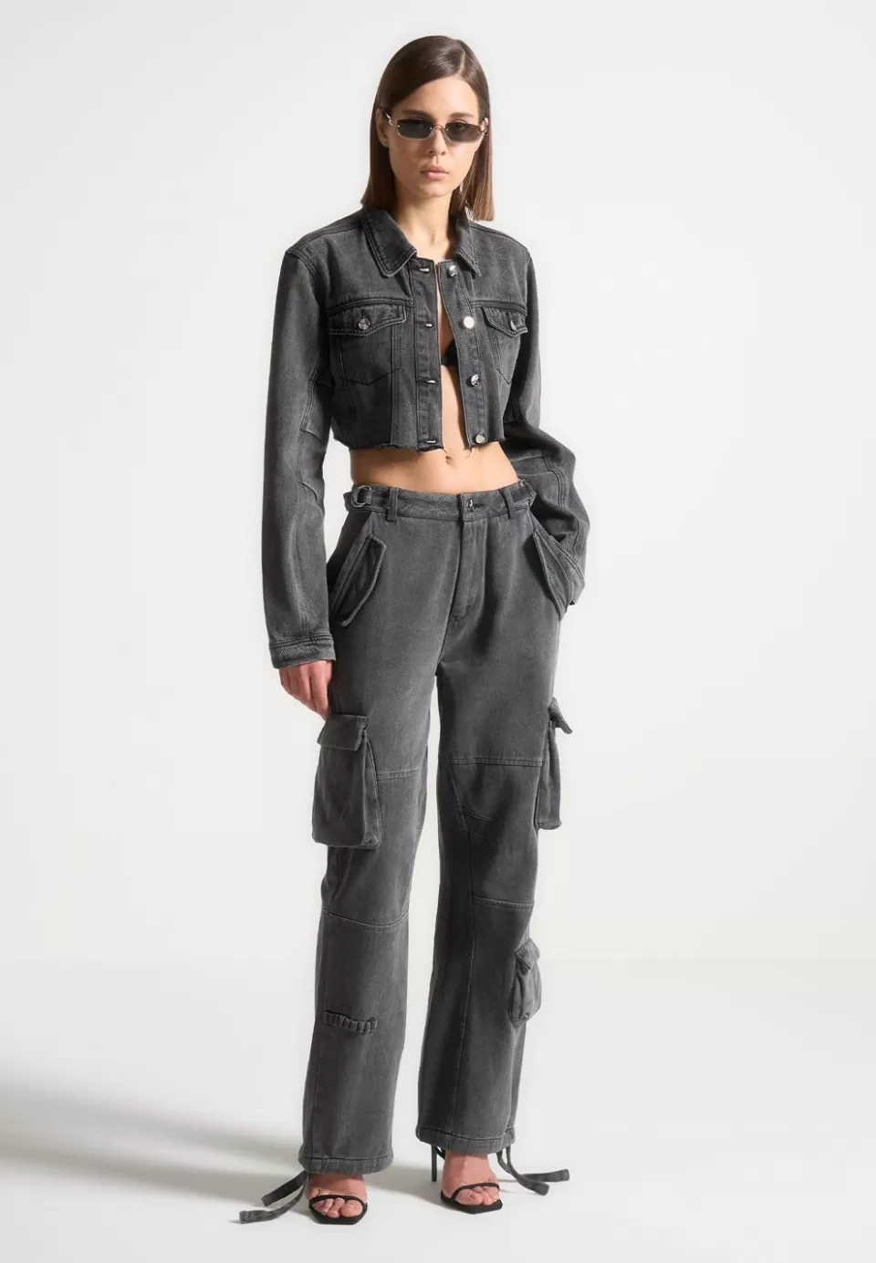 Manière De Voir Cropped Tacked Sleeve Jacket>Woman Matching Sets