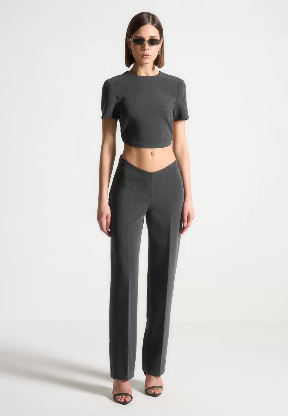 Manière De Voir Curved Waist Tailored Trousers>Woman Trousers