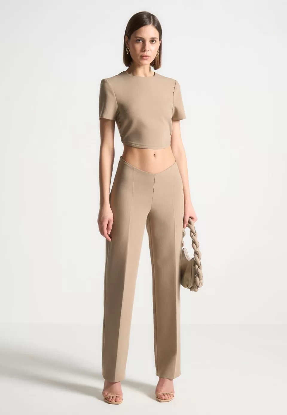 Manière De Voir Curved Waist Tailored Trousers>Woman Trousers