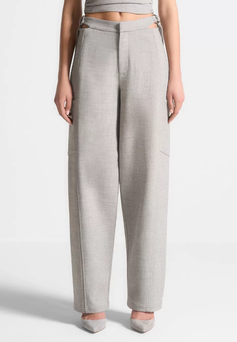 Manière De Voir Cut Out Melange Tailored Trousers>Woman Trousers