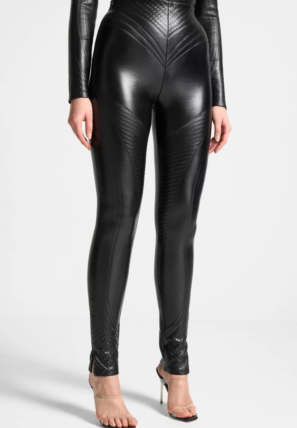 Manière De Voir Debossed Contour Leggings>Woman Matching Sets