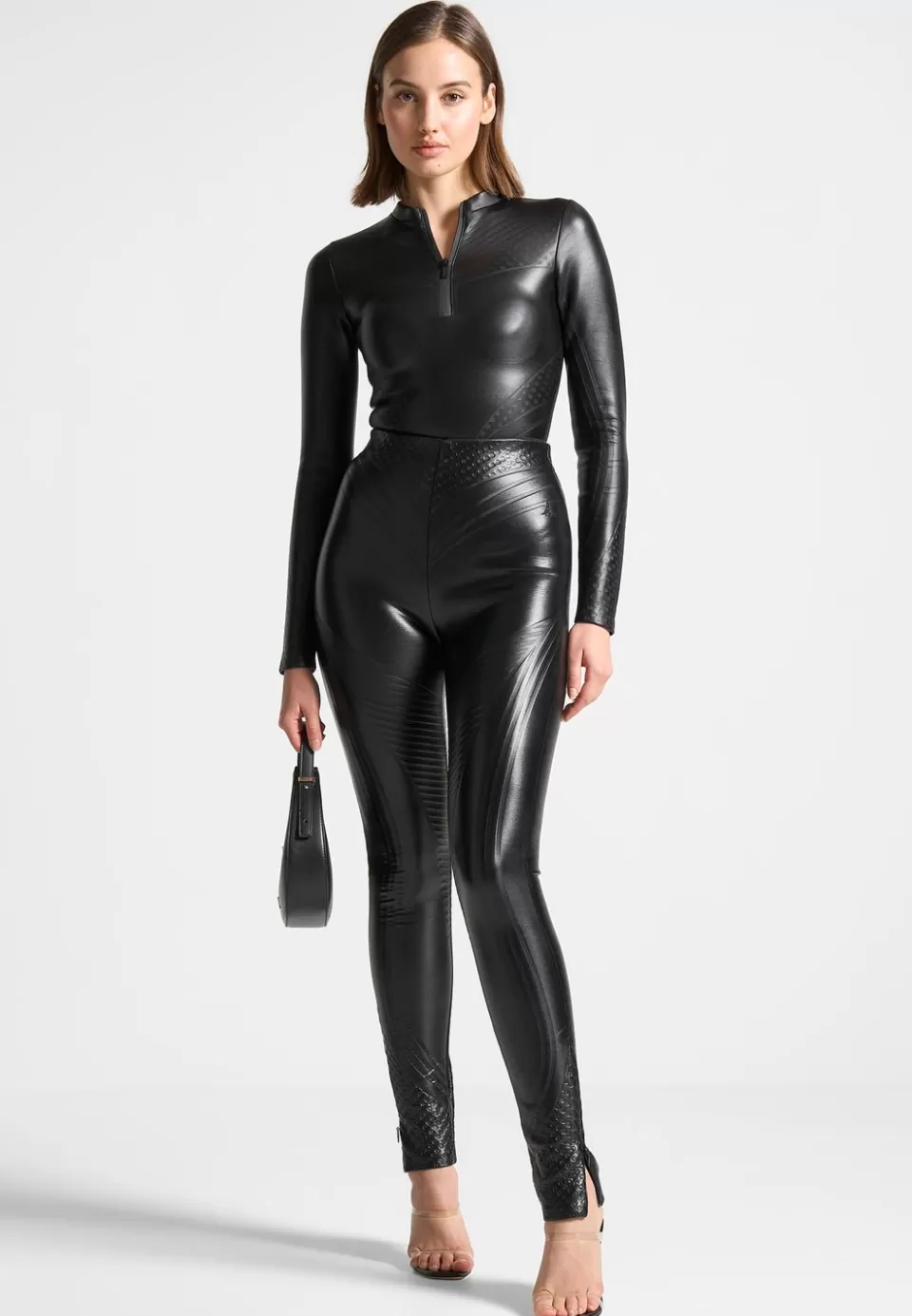 Manière De Voir Debossed Contour Leggings>Woman Leggings