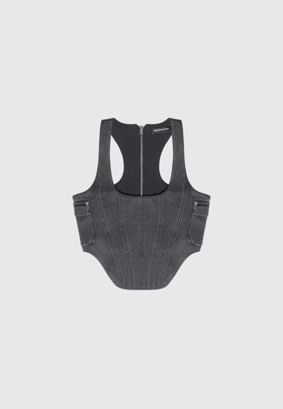 Manière De Voir Denim Cargo Corset Top>Woman Matching Sets