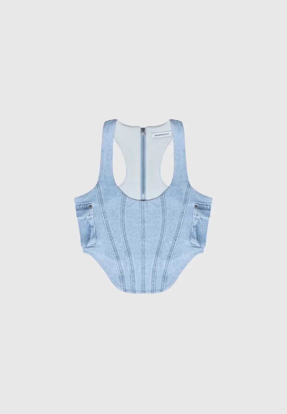 Manière De Voir Denim Cargo Corset Top>Woman Tops & T Shirts