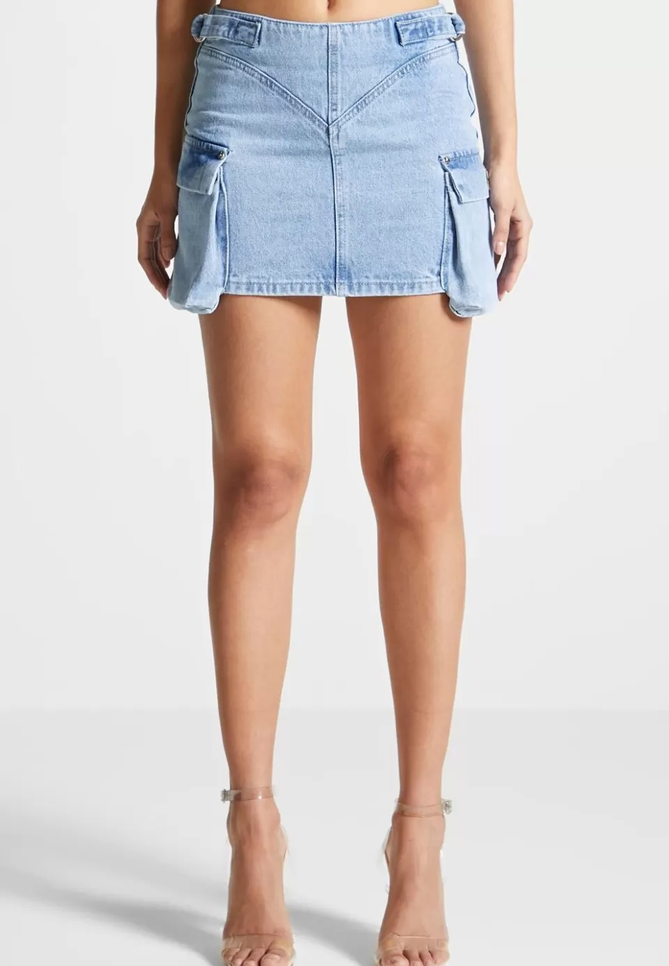 Manière De Voir Denim Cargo Mini Skirt>Woman Skirts
