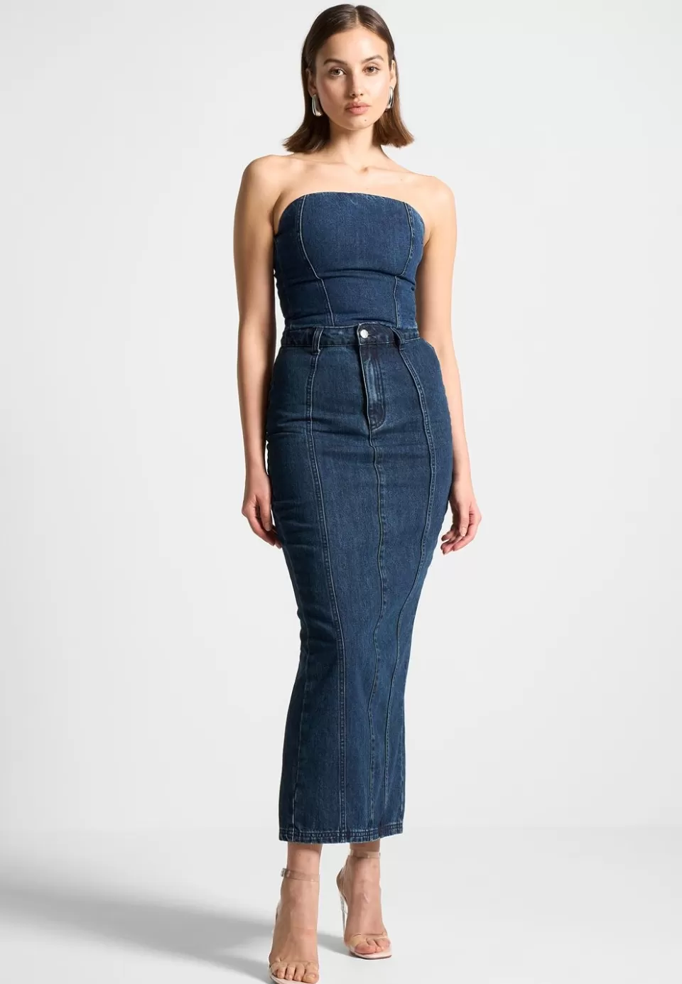 Manière De Voir Denim Midaxi Skirt>Woman Skirts