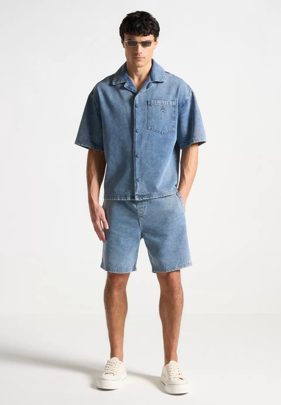 Manière De Voir Denim Shorts>Man Short Sets